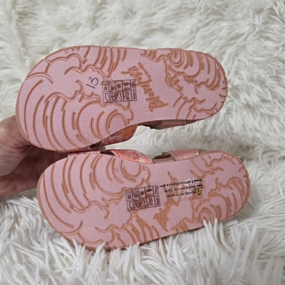 Blowfish Malibu Pink floral Toddler Naelynn Strappy Flat Sandals size 6 Summer - Picture 5 of 7